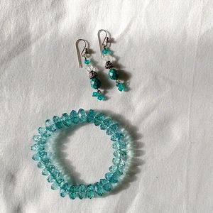 Blue green jewelry set